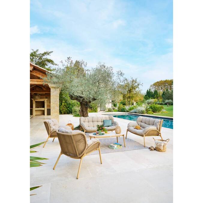 Canapé de jardin MELOANE Beige