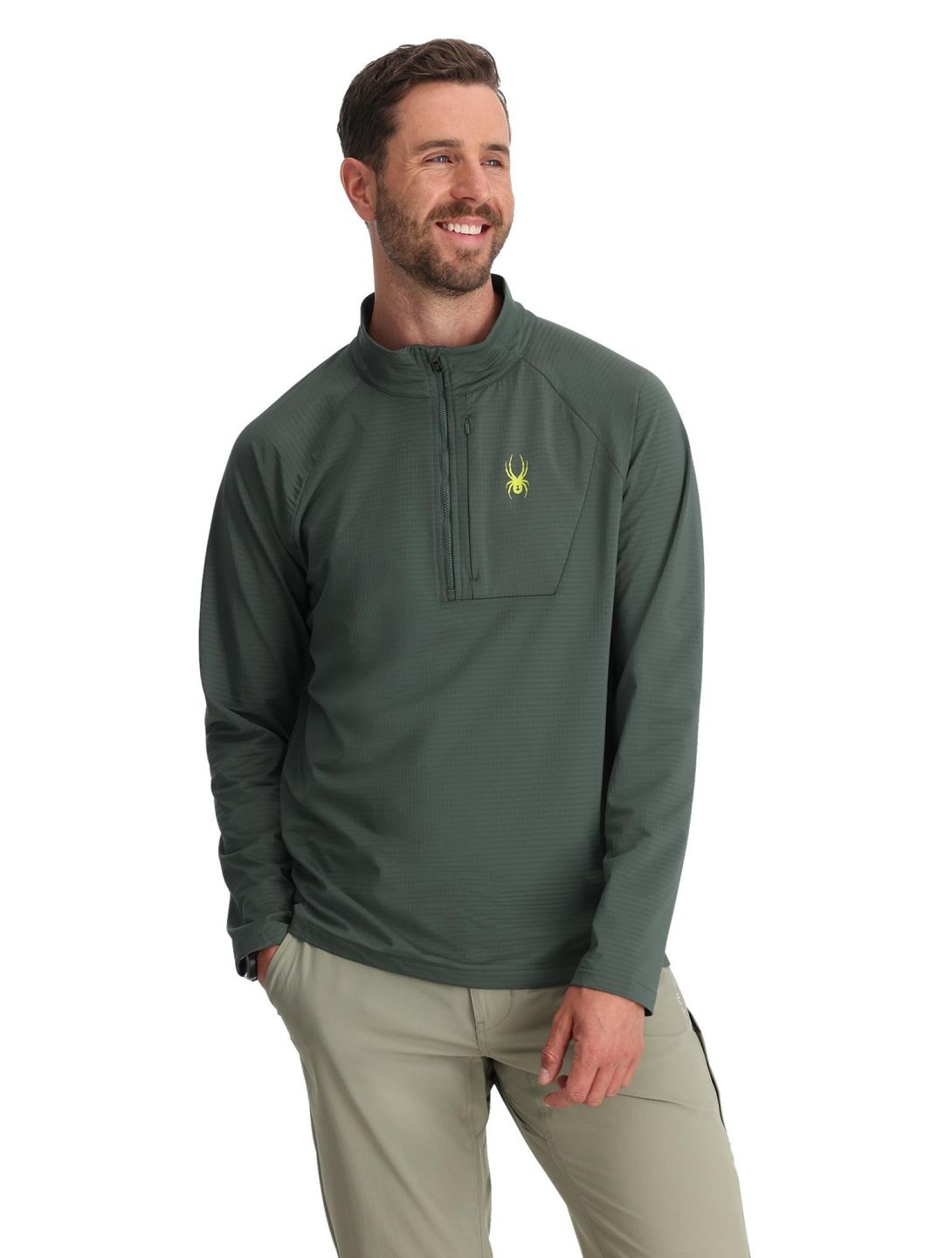 Gridweb Fleece 1/2 Zip skipully heren