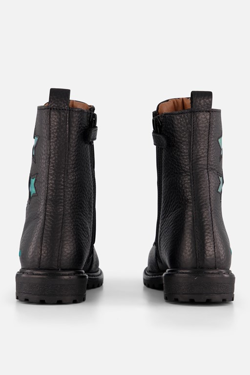 BunniesJR Veterboots zwart Leer