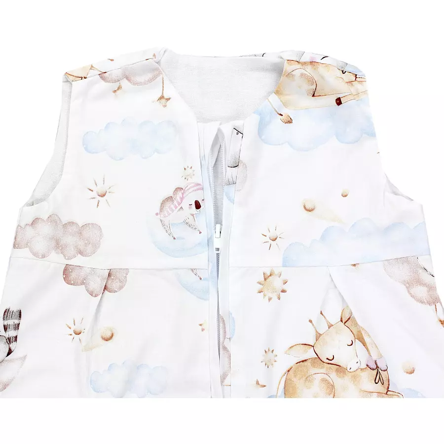 TupTam Baby Sommer Schlafsack Ärmellos Unwattiert weißbeige