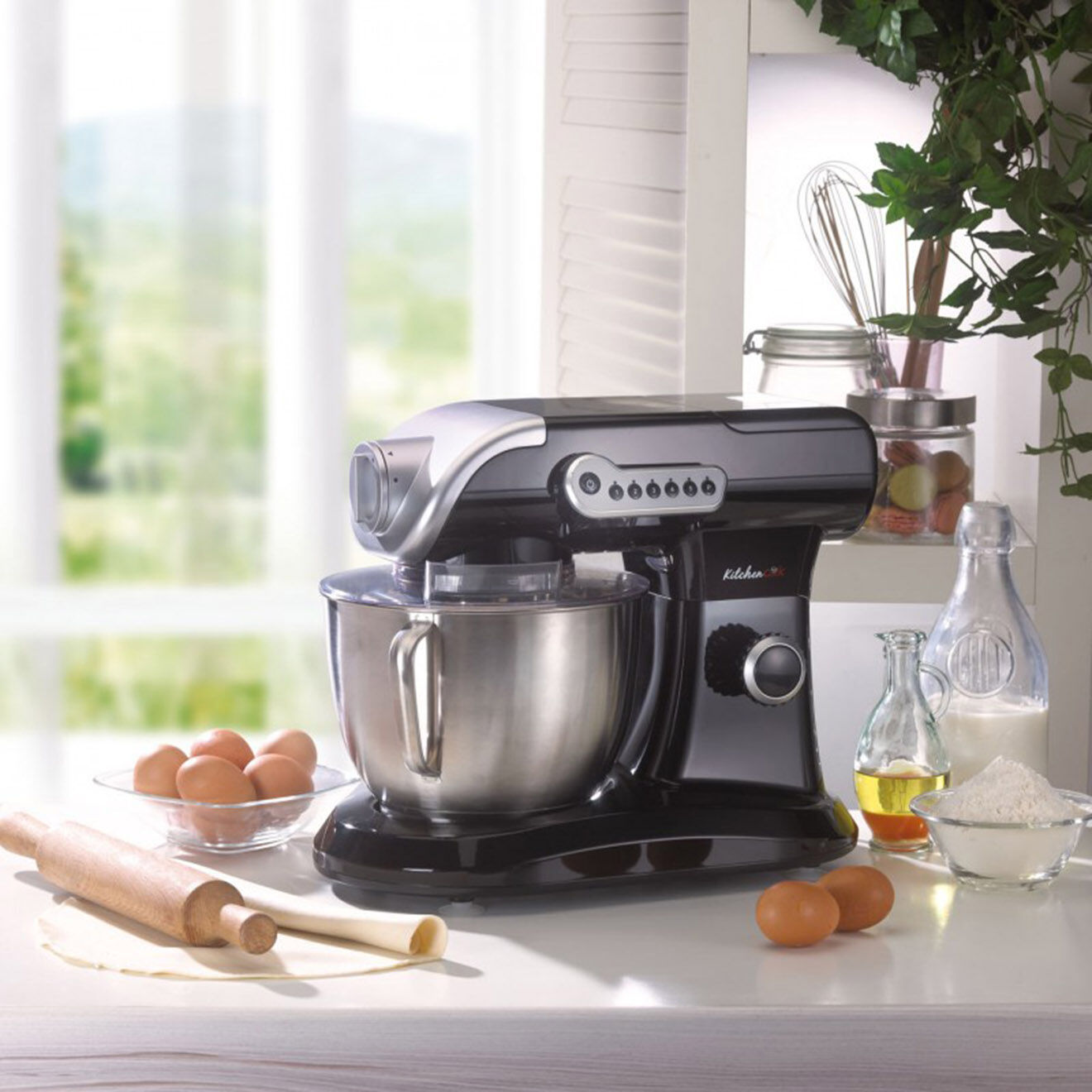 Kitchencook Robot pétrin noir - 5 L