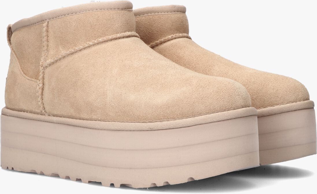 UGG beige ugg vachtlaarzen w classic ultra mini platform