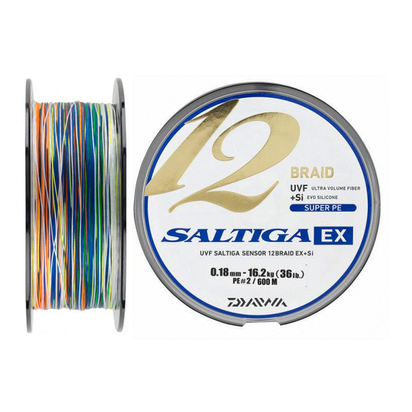 Daiwa Saltiga 12 EX Si Gevlochten Lijn Multi Colour 600m