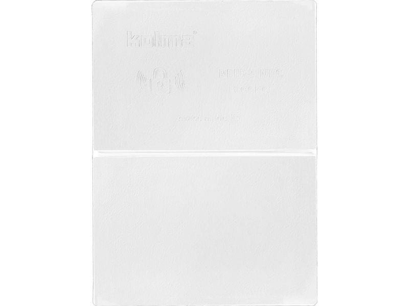 Kolma Kreditkartenhülle doppelt mit RFID Blocker Weiss RFID/NFC-Schutzkarte für das Portemonnaie