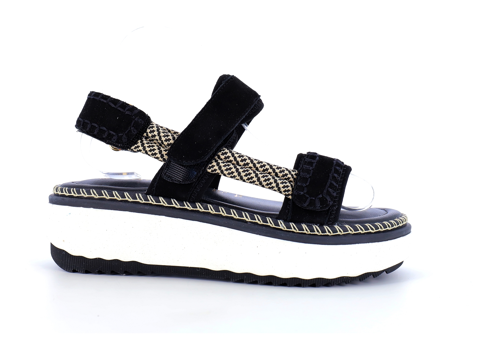 Tamaris-28707 Cuir Velours Noir