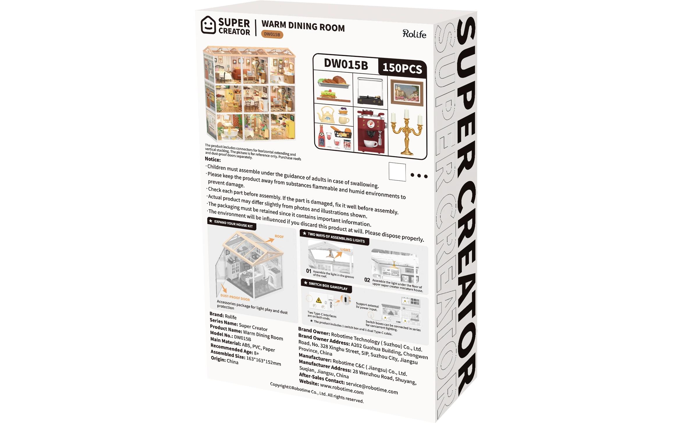 Bausatz Warm Dining Room3D-Puzzle aus lasergeschnittenen Holzteilen