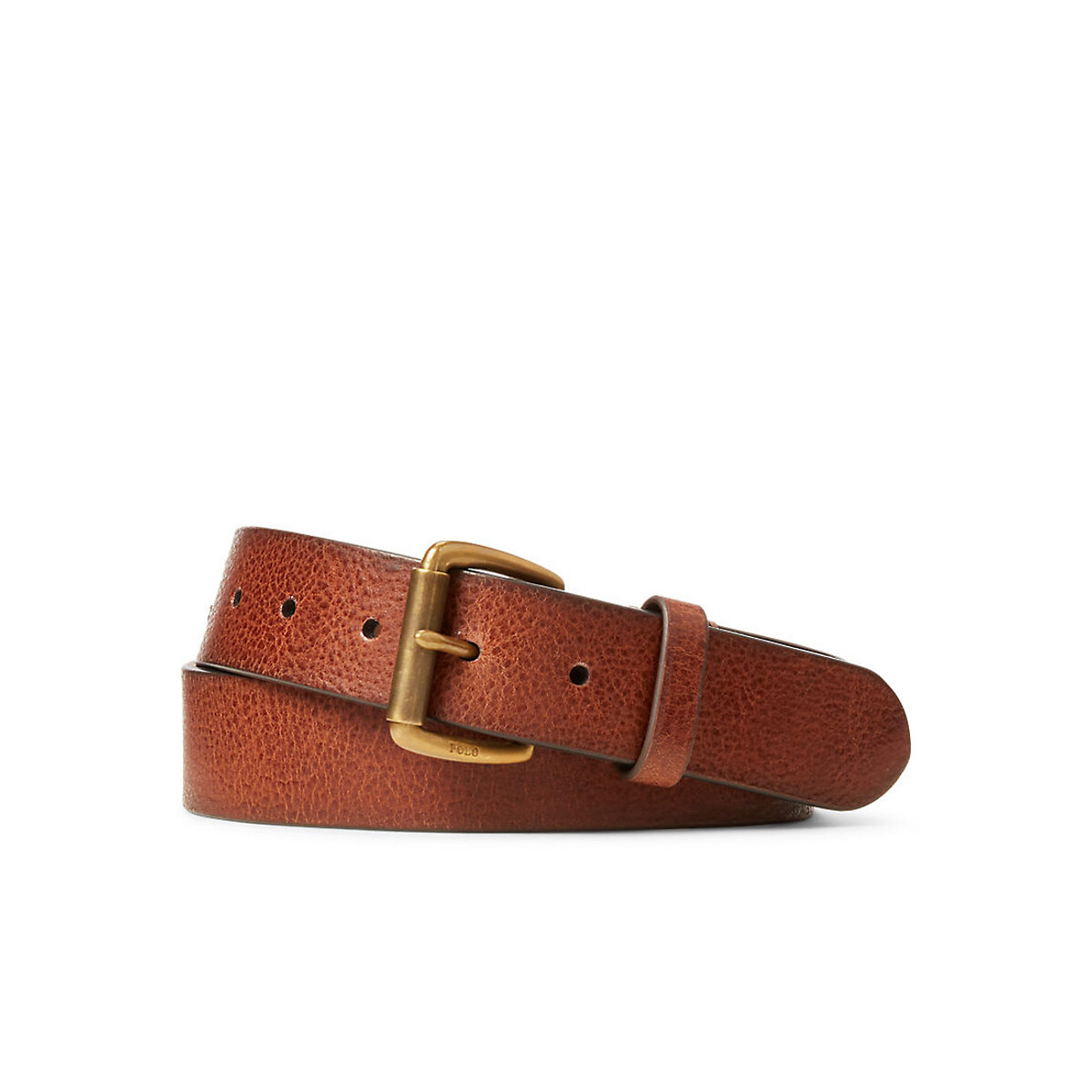 POLO RALPH LAUREN<br>Cinto de couro marrom