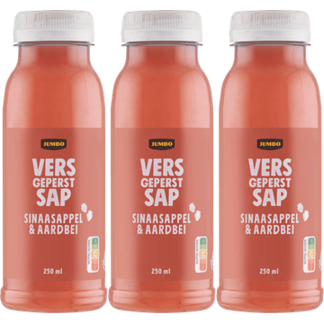 Jumbo Vers Sap Sinaasappel & Aardbei 3 x 250ML
