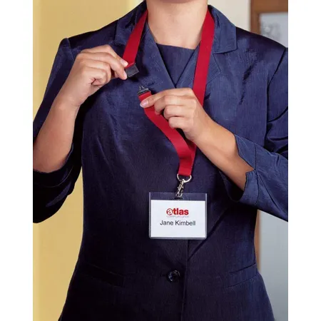 Durable 813703 Textilband 20 mit Sicherheitsverschluss, Länge 44 cm, rot