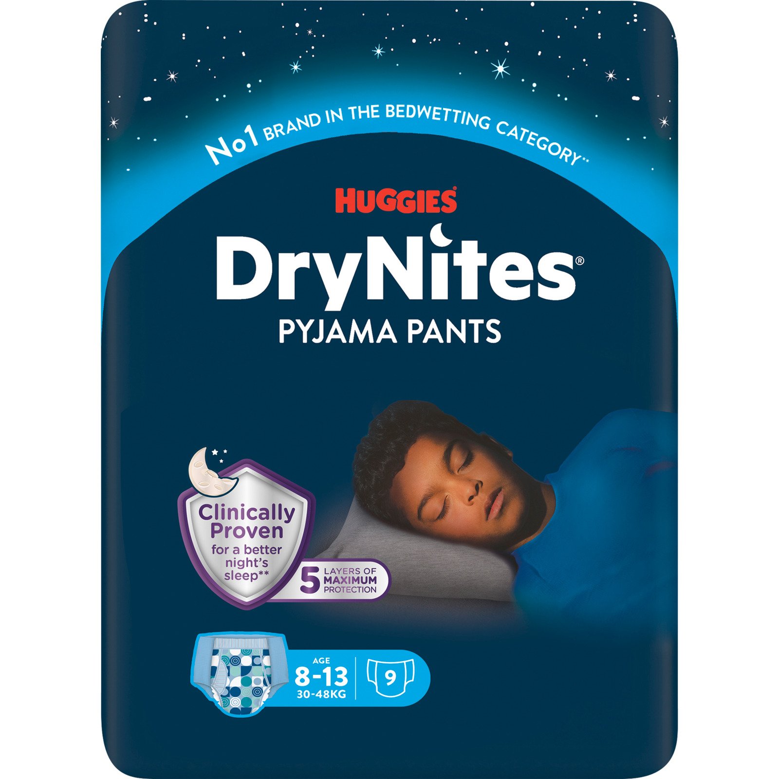 Huggies DryNites Pyjama-Nachthöschen Gr. 8-13, 9 Stück