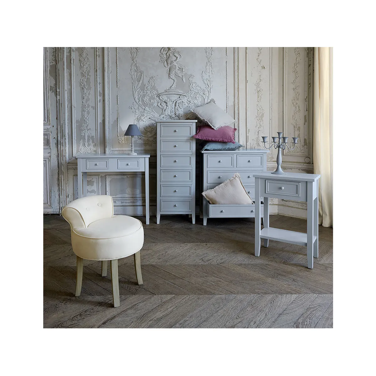 Atmosphera, Createur D'Interieur Atmosphera Table de chevet Charme - Blanc