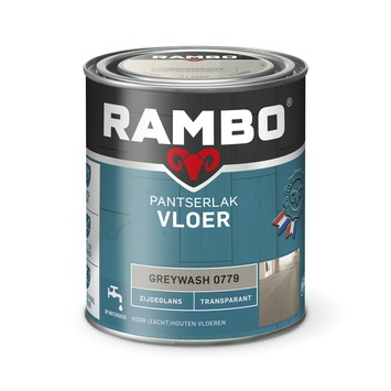 Rambo Pantserlak vloer zijdeglans transparant greywash 750 ml