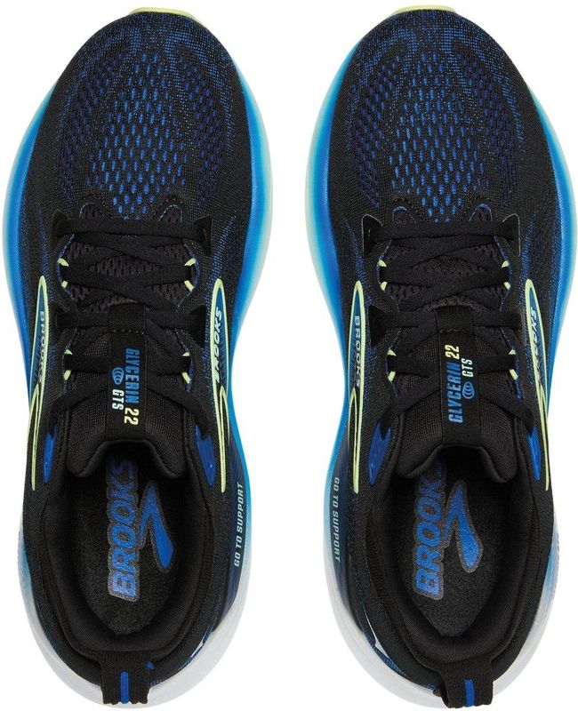 Brooks - Glycerin GTS 22 - Hardloopschoenen - Blauw - Mesh - Voor Overpronerende Lopers