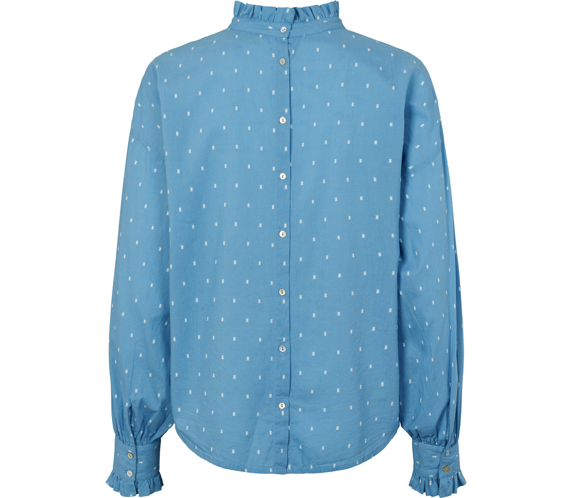 Tanika W, Skjorte - Clear Blue Dobby