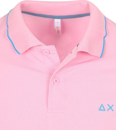 Sun68 Poloshirt Small Stripe Collar Lichtroze A35110-22 kopen