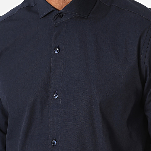 Chemise Manches Longues Bleu Marine