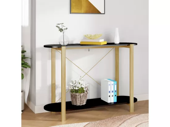 Table console Noir 110x38x75 cm Bois d'ingénierie