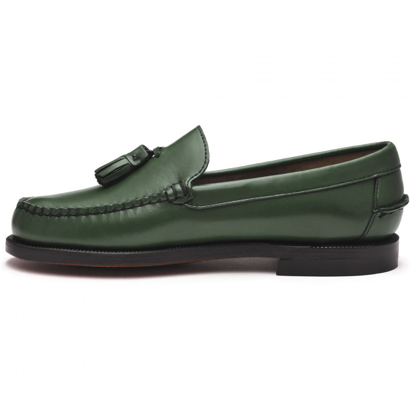 CLASSIC WILL GREEN ARCHIVE MOCASSIN-Mocassin à glands femme en cuir pleine fleur coloris vert