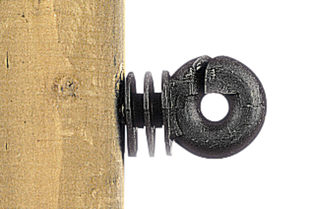 Gallagher Schroefisolator BS Hout - 25.5 cm - 25 Stuks - Zwart - 18 cm