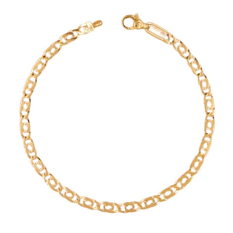 Bracelet Or Jaune Maille Oeil de Tigre - Homme