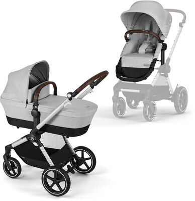 Cybex EOS Lux Duovogn inkl. Aton B2 & Base, Silver/Lava Grey