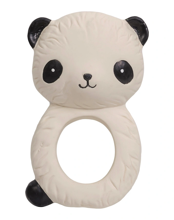Beißring PANDA in weiß/schwarz