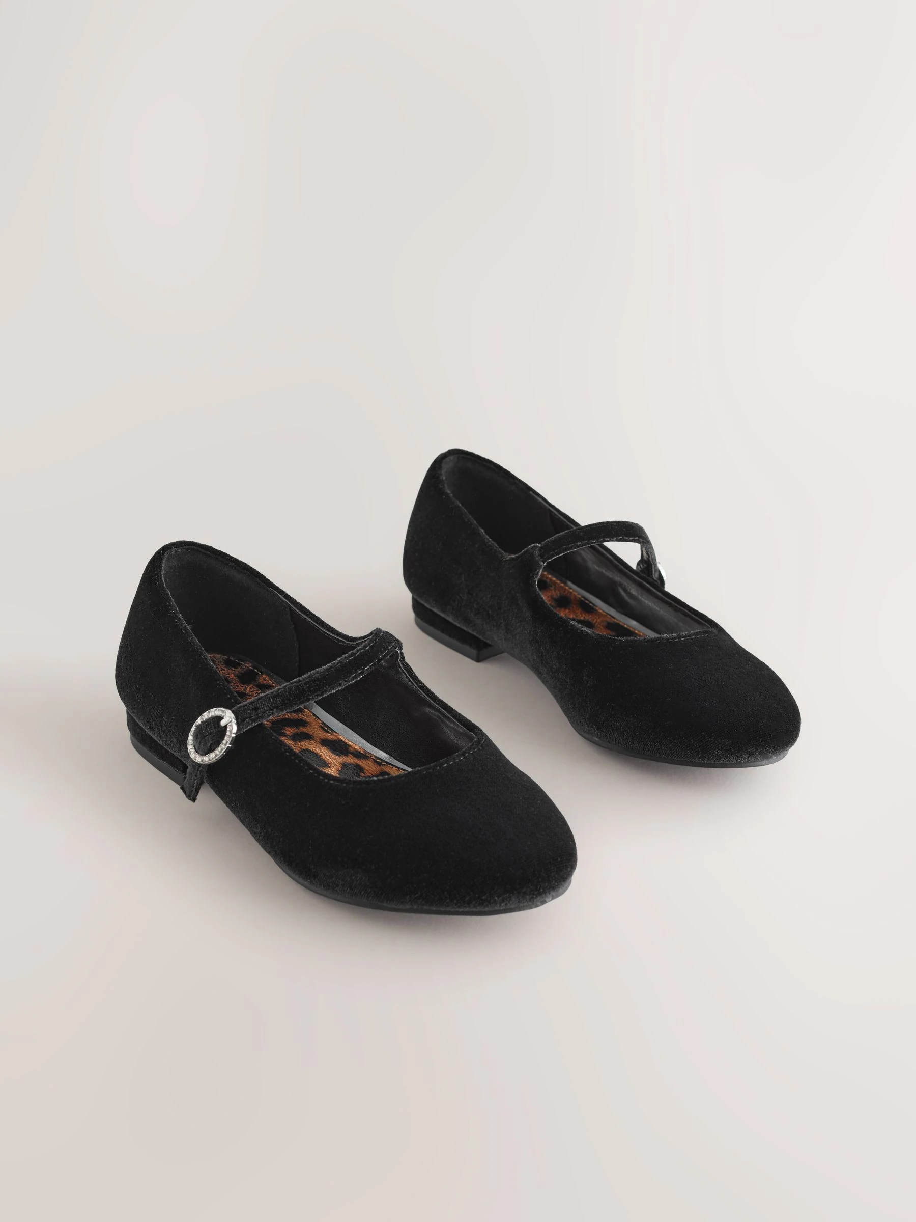 Zwart - Fluwelen Mary Jane-schoenen met hak
