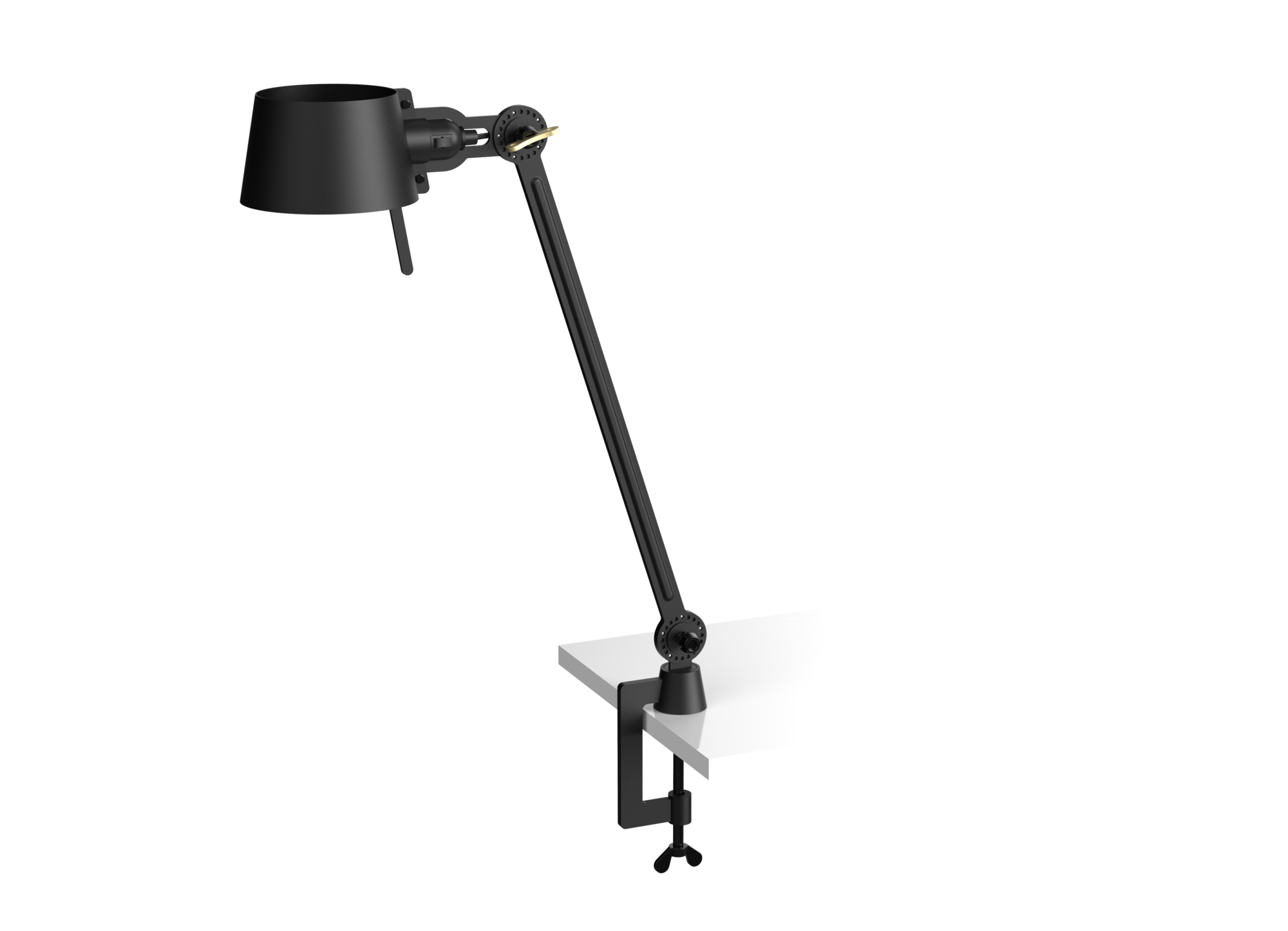 Bureaulamp Bolt met klem 1 arm smokey black