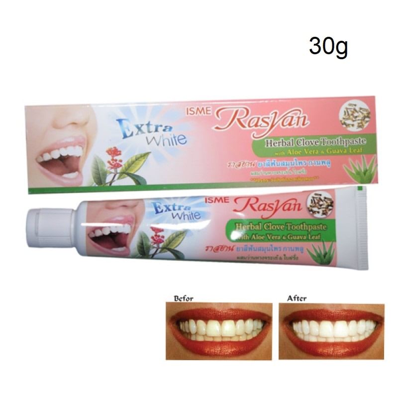 Rasyan - Extra witte kruidentandpasta met kruidnagel, aloë vera en guaveblad