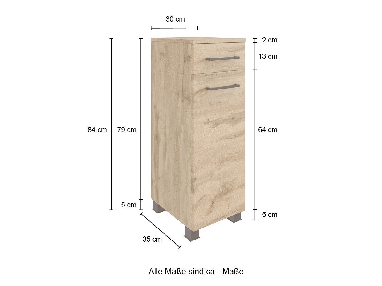 Unterschrank - Wotaneiche - 30 cm