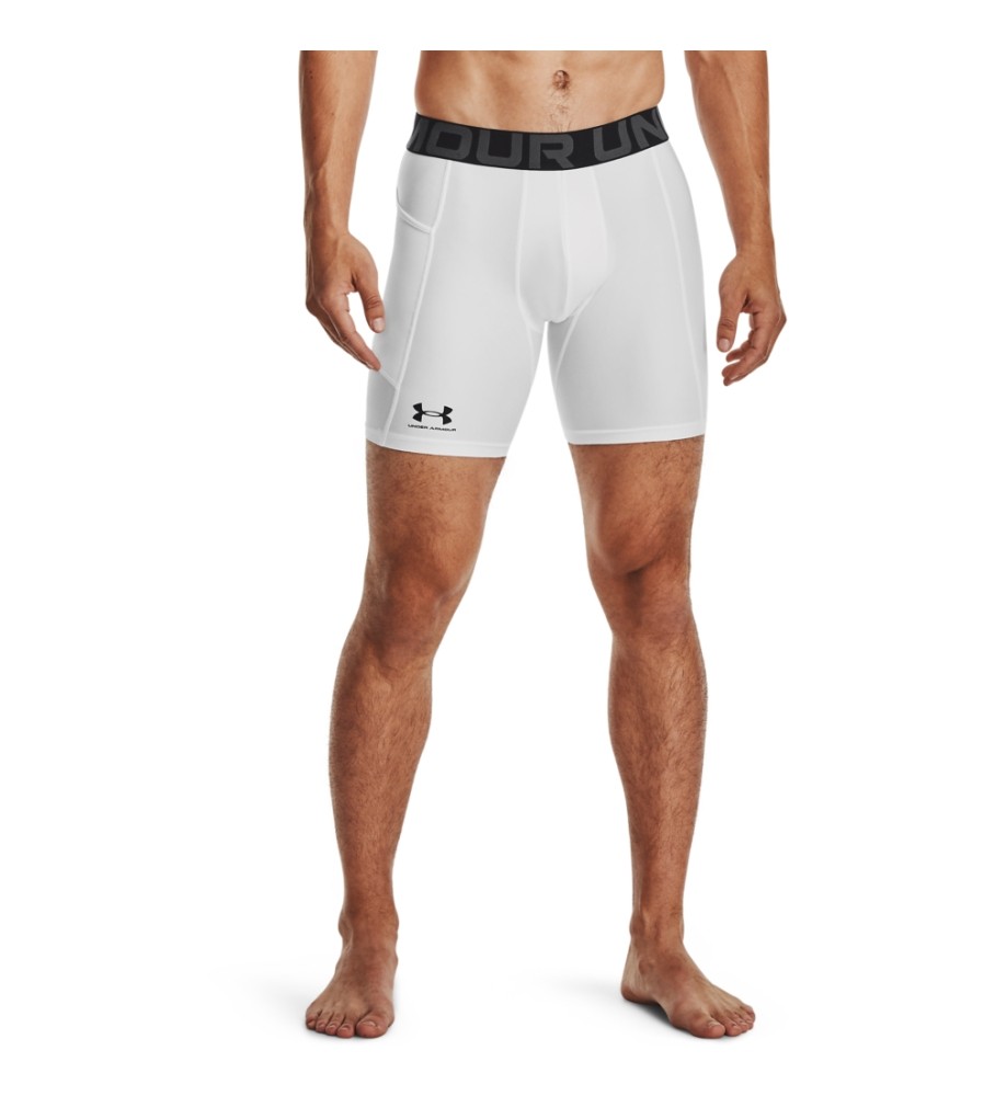 Calção de compressão Under Armour HeatGear Armour, branco