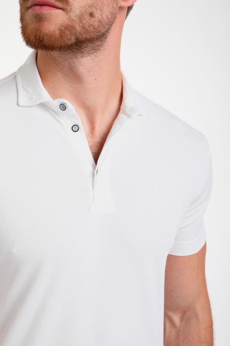 Gabbiano ecru heren polo