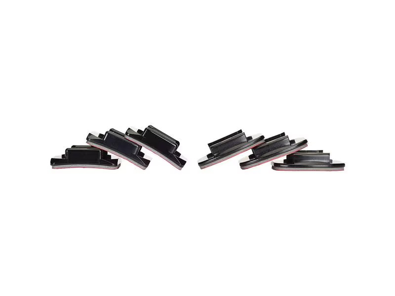 (6-tlg. Set) Sporthalterung Mount Gebogen   Flach Klebend mit 3M Klebepads für GoPro Kamera (AACFT-001) - Schwarz