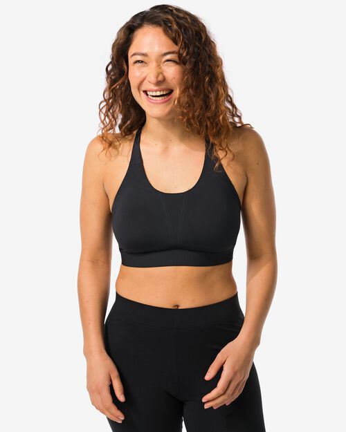 soutien-gorge de sport préformé avec armatures - support medium noir