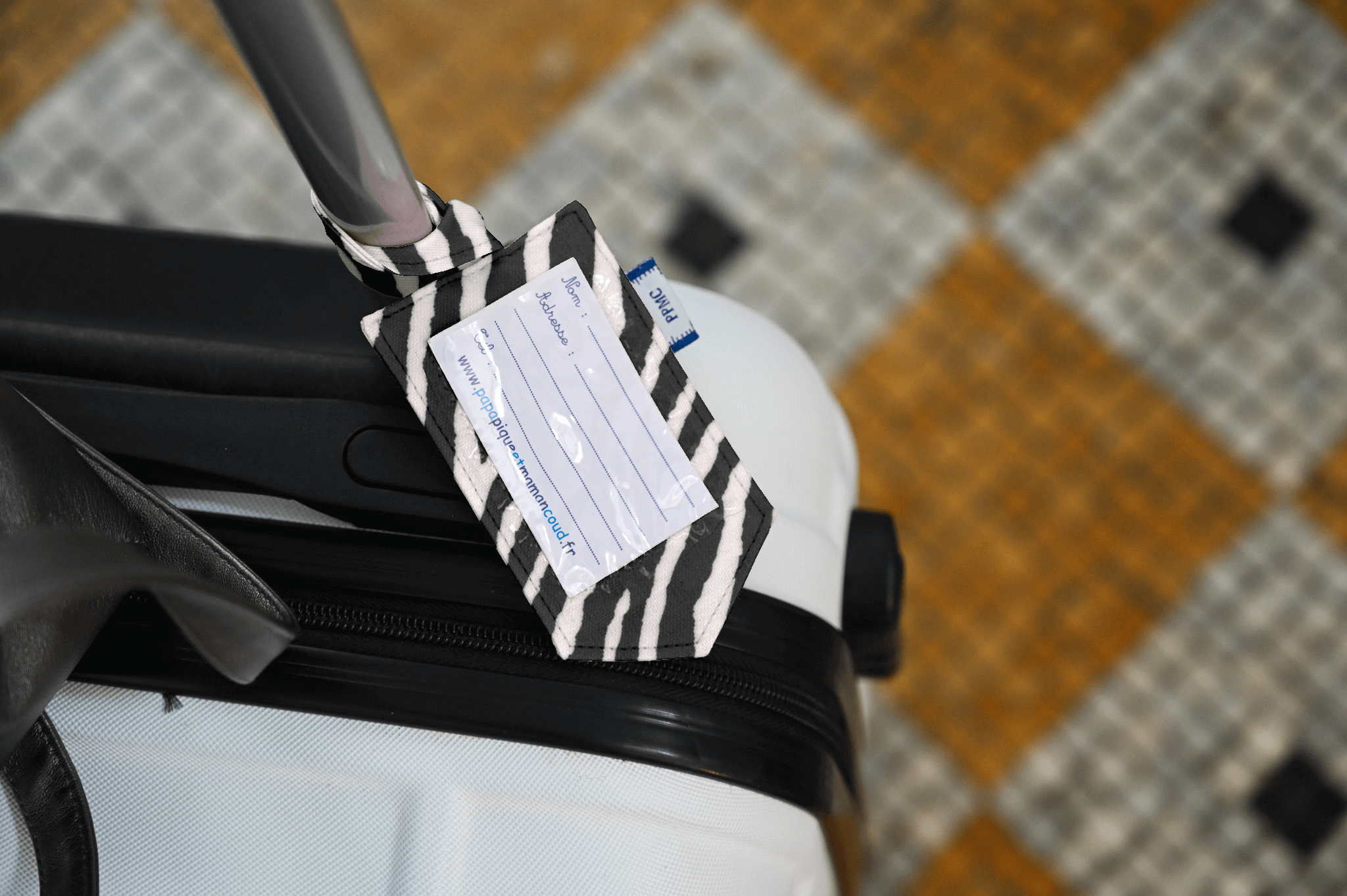 Etiquette Bagage Zèbre