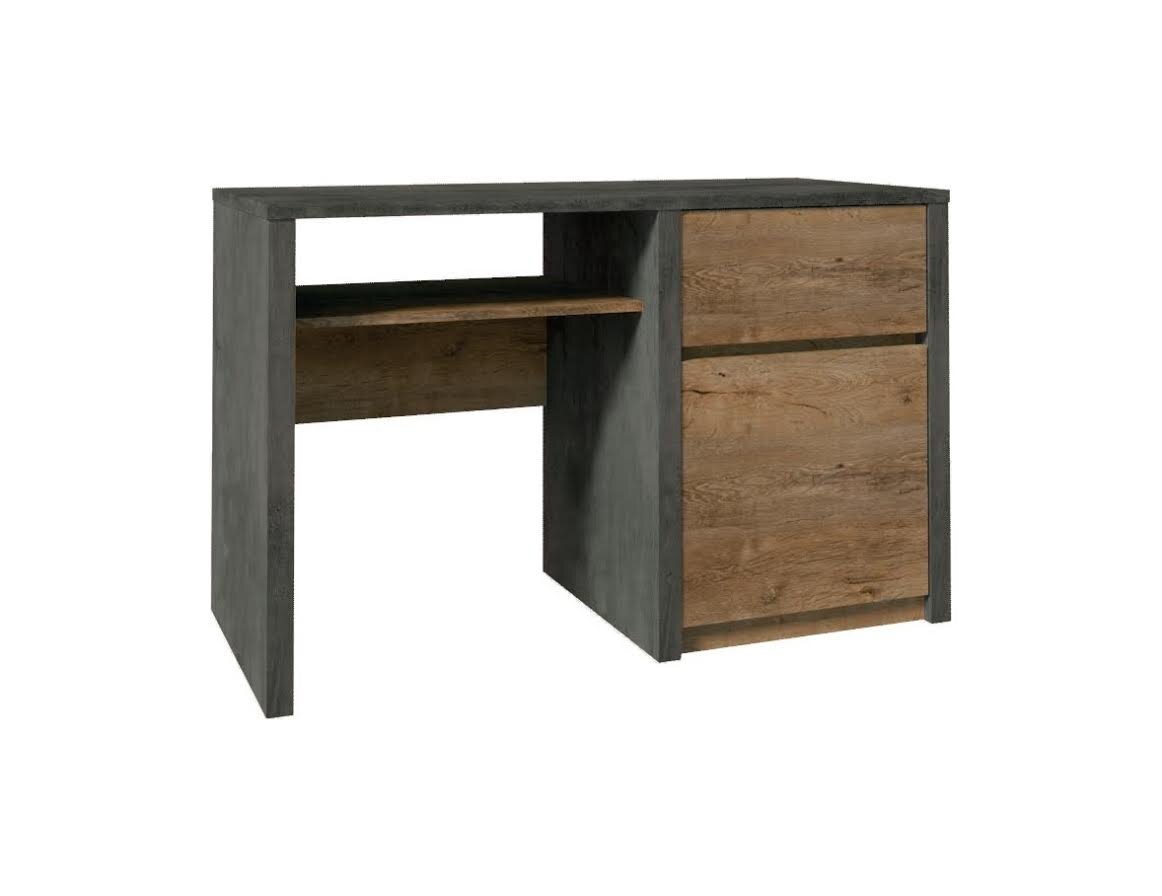 Monaco - Bureau - Eiken/grijs - 120x53 cm