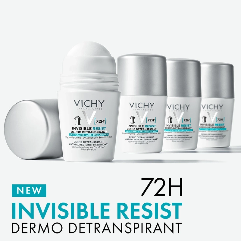 Vichy Invisible Resist 72H Dermo Detranspirant Roll-On Deodorant 50 ml
