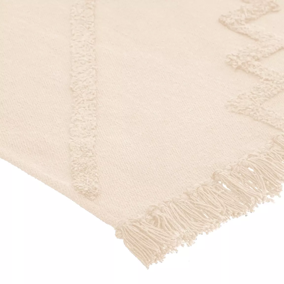 Tapis de salon coton (120 x 170 cm) Inca Ivoire