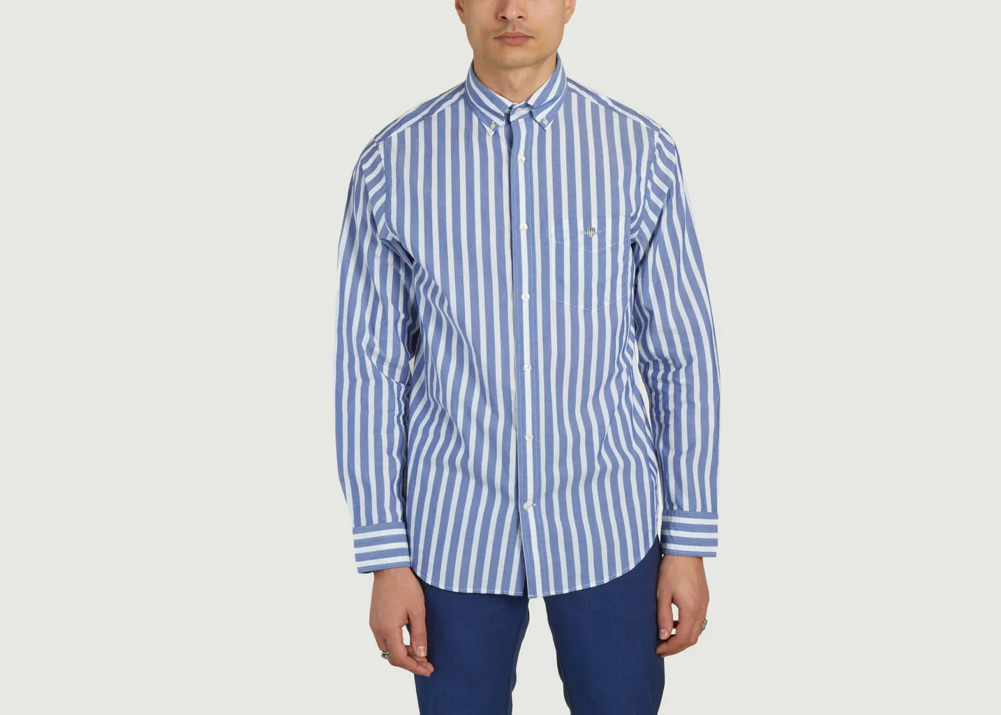 Chemise À Rayures En Popeline Gant