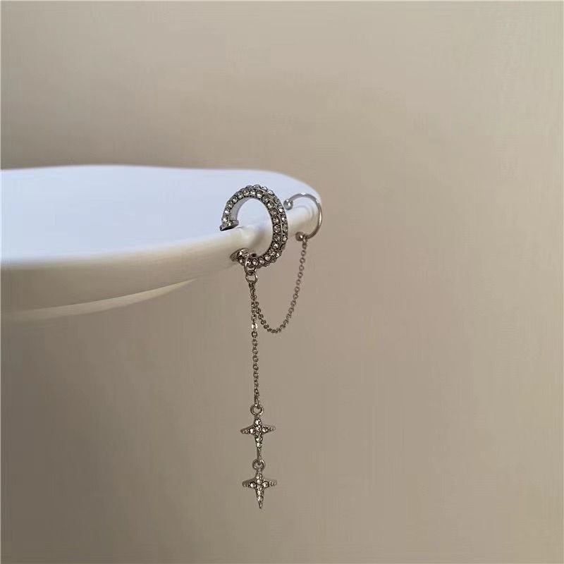 True Glam - Oormanchet met ster en ketting
