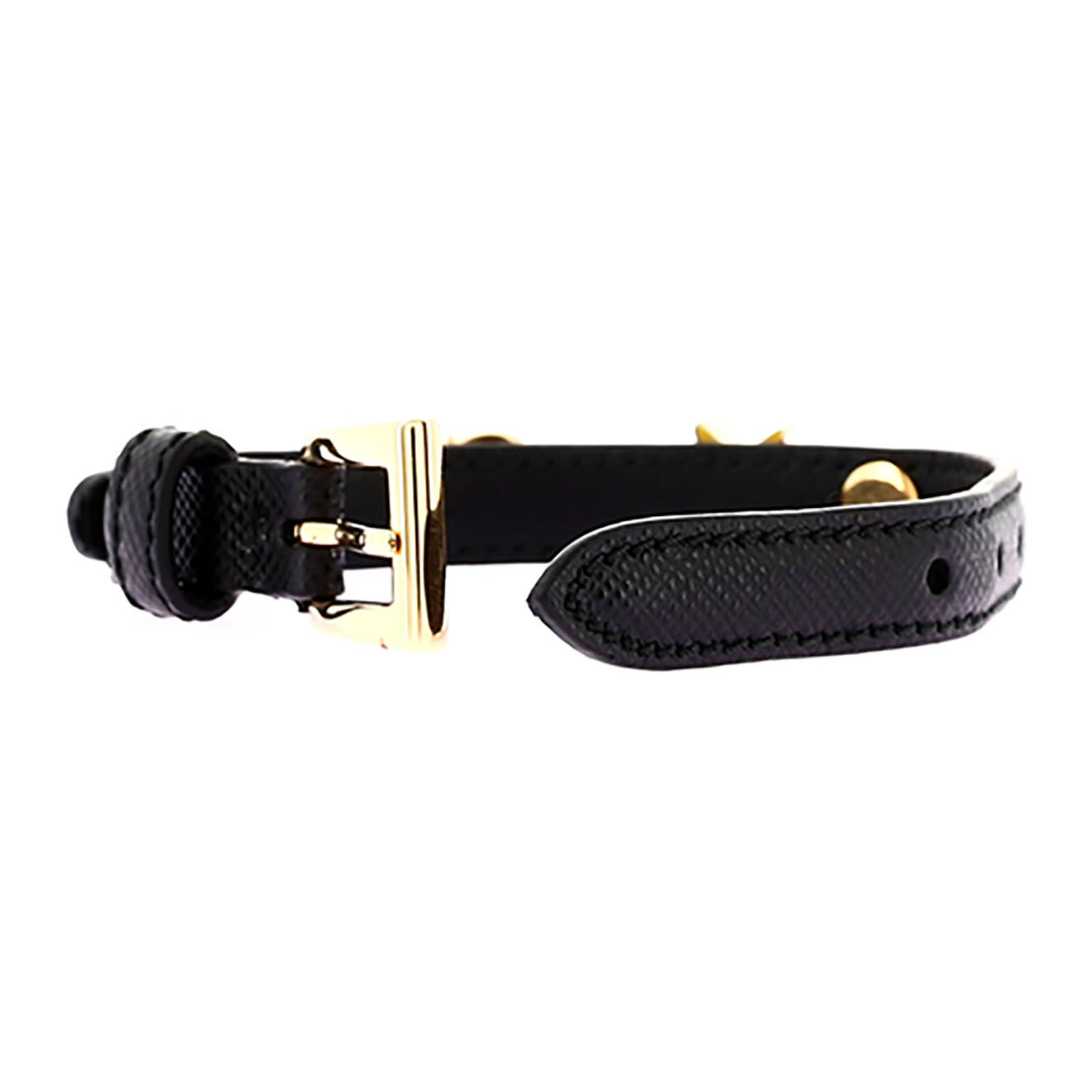 Prada Bracelet en Cuir Saffiano noir - Neuf avec étiquette