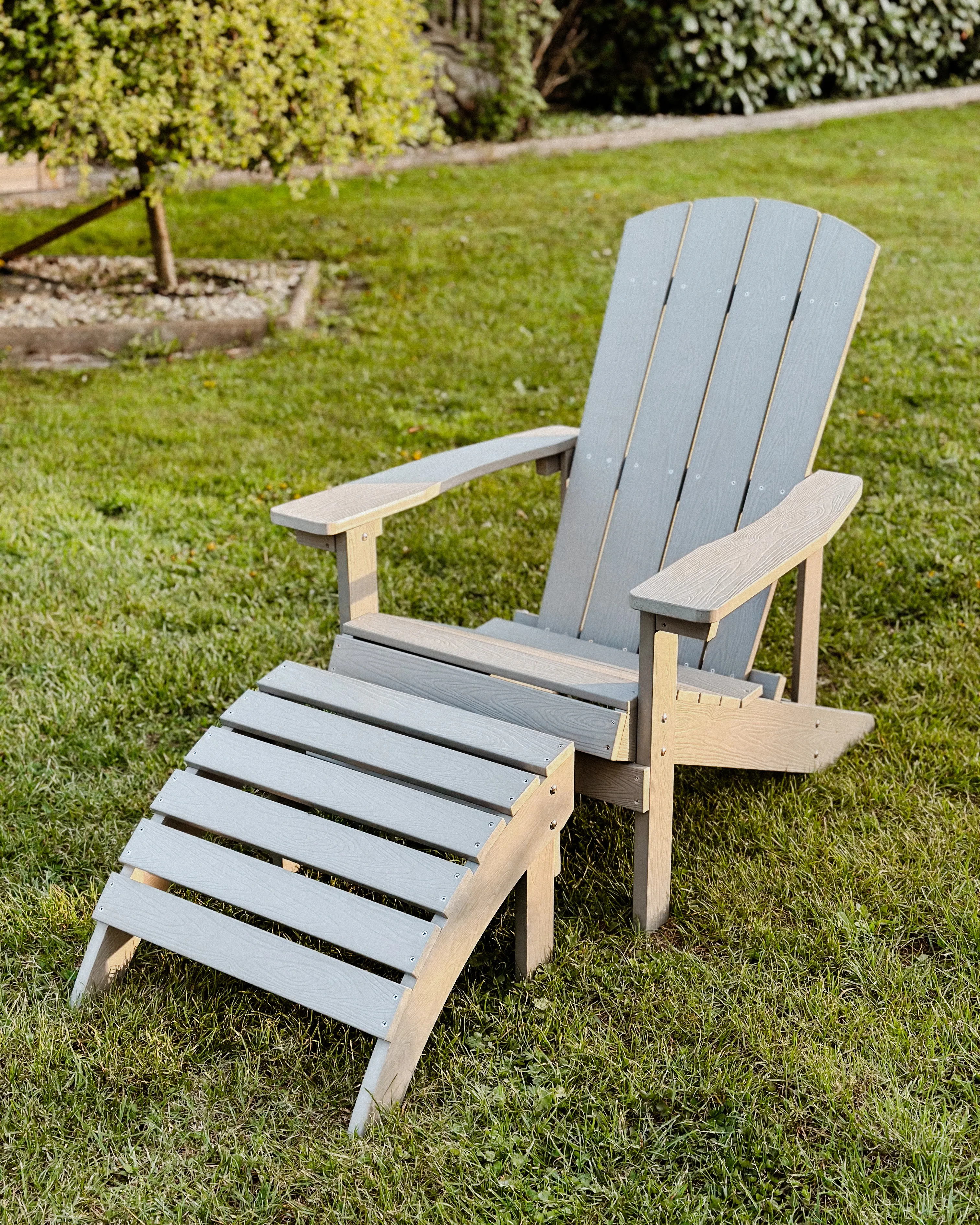 Tuinpoef ADIRONDACK Lichtgrijs