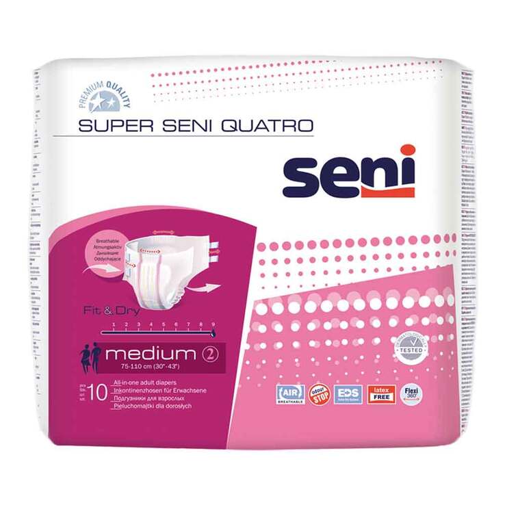 Super Seni Quatro Größe 2 medium Windelhosen, 10 St