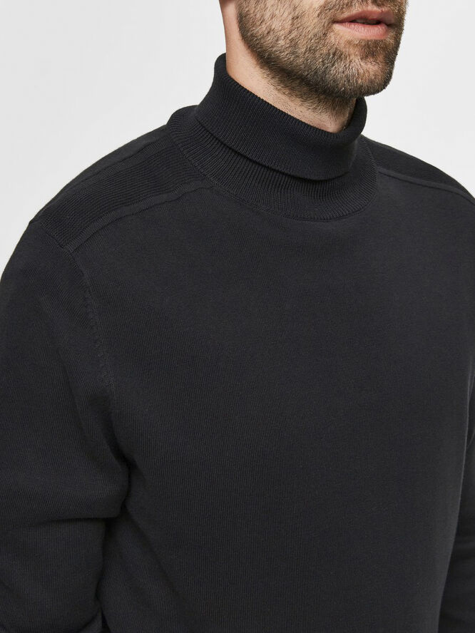 Selected Homme SLHBERG ROLL NECK B NOOS Sort