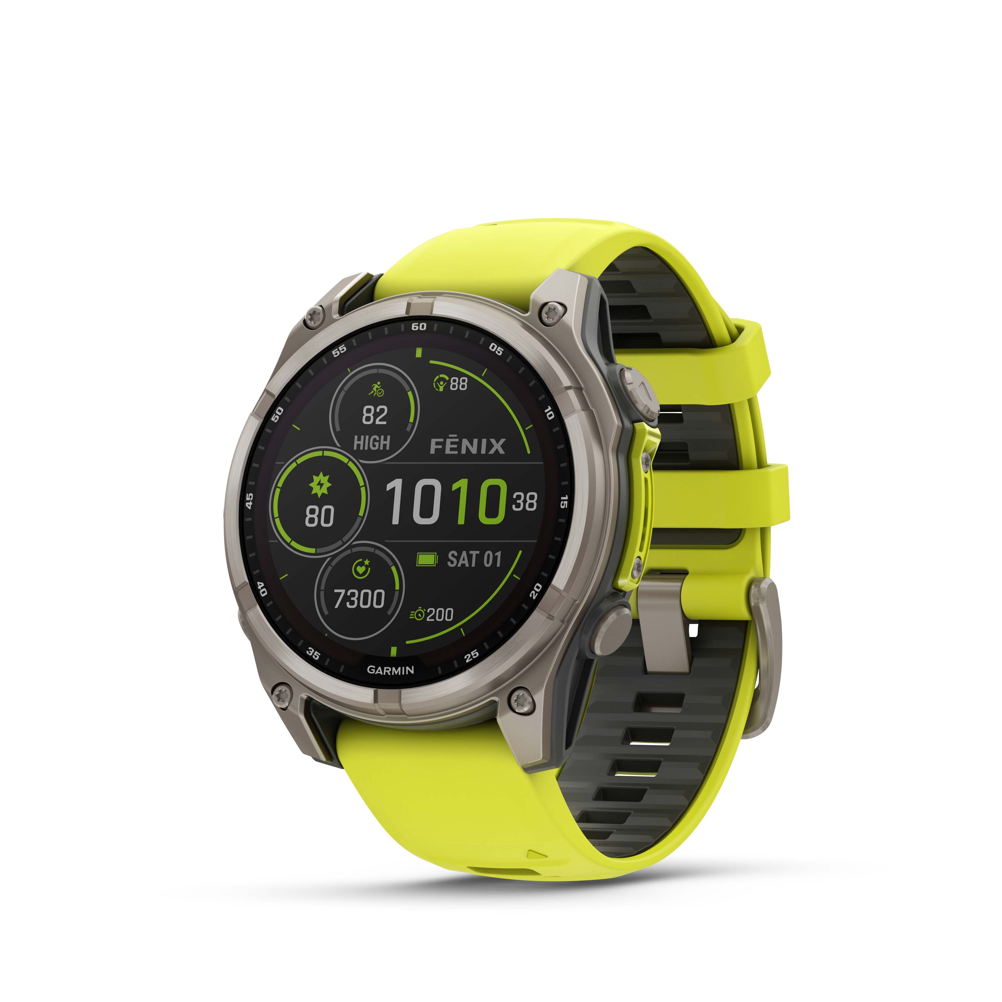 Garmin Fenix 8 47mm Sapphire Solar Titan/Yellow