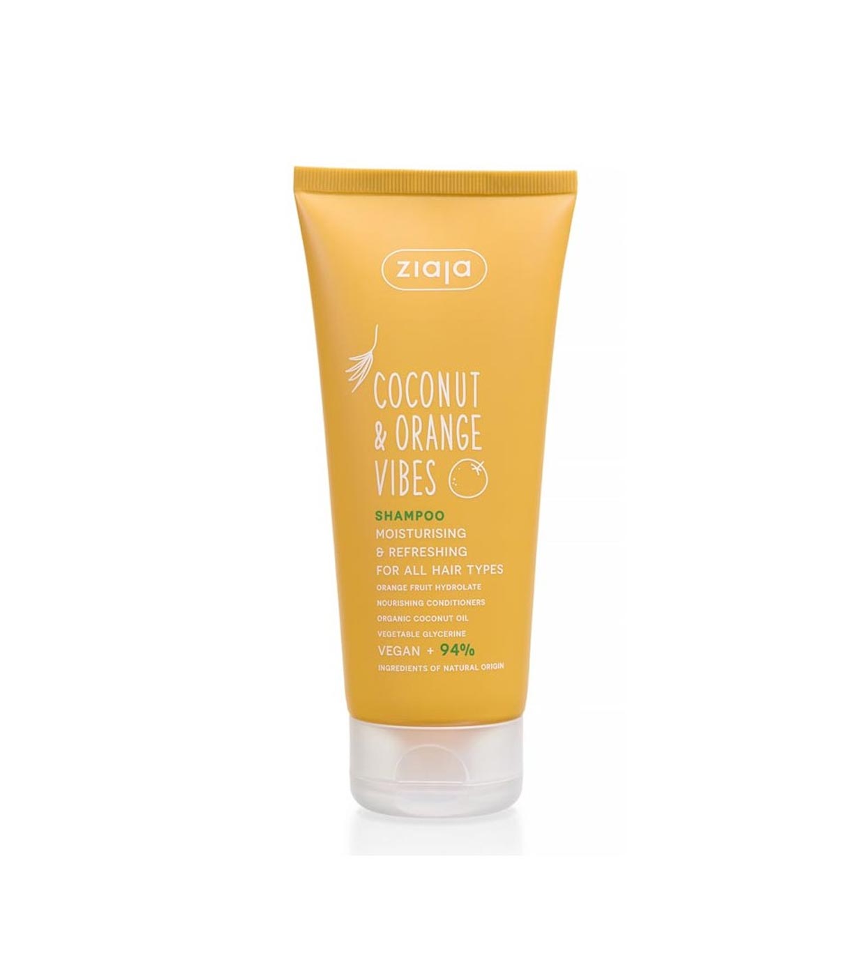 Ziaja - *Coconut and Orange Vibes* - Shampoo hidratante e refrescante - Todos os tipos de cabelo