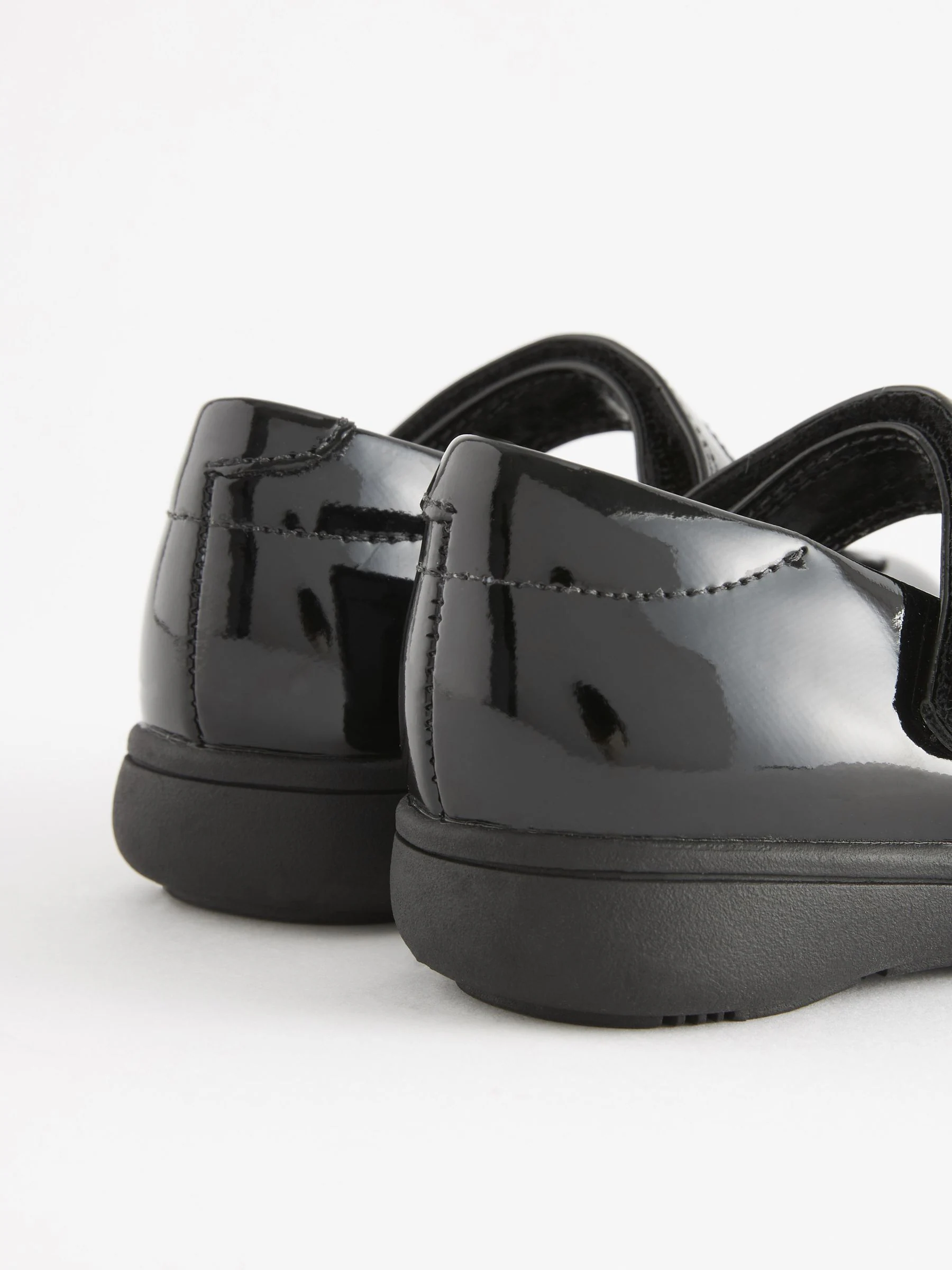 Zwart lak - Junior Mary Jane-schoolschoenen met vlinder