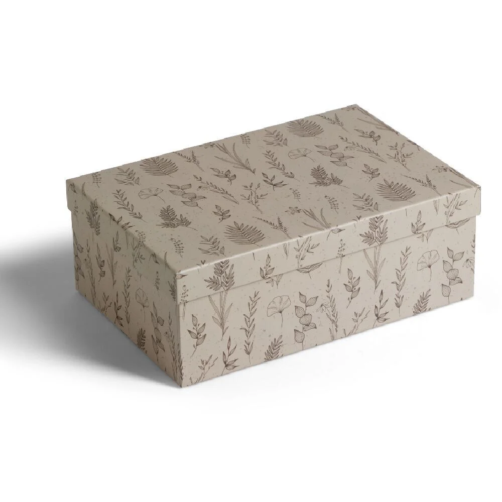 Boîte rectangulaire en carton imprimé 32x21,5xH11,8cm