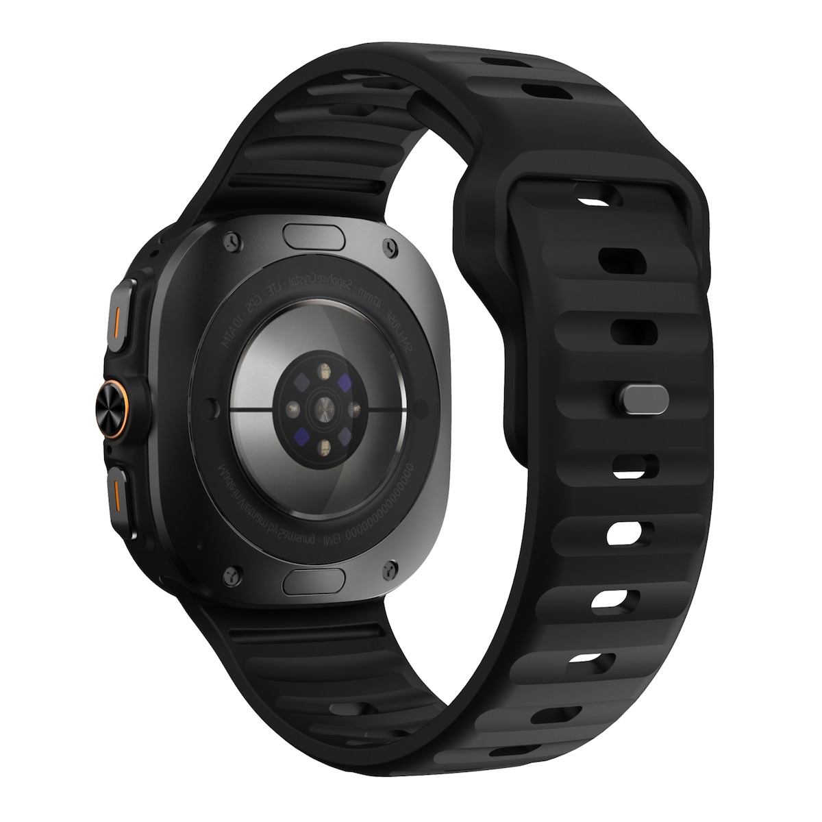 Silikonklokkerem for Samsung Galaxy Watch Ultra 47 mm Sort