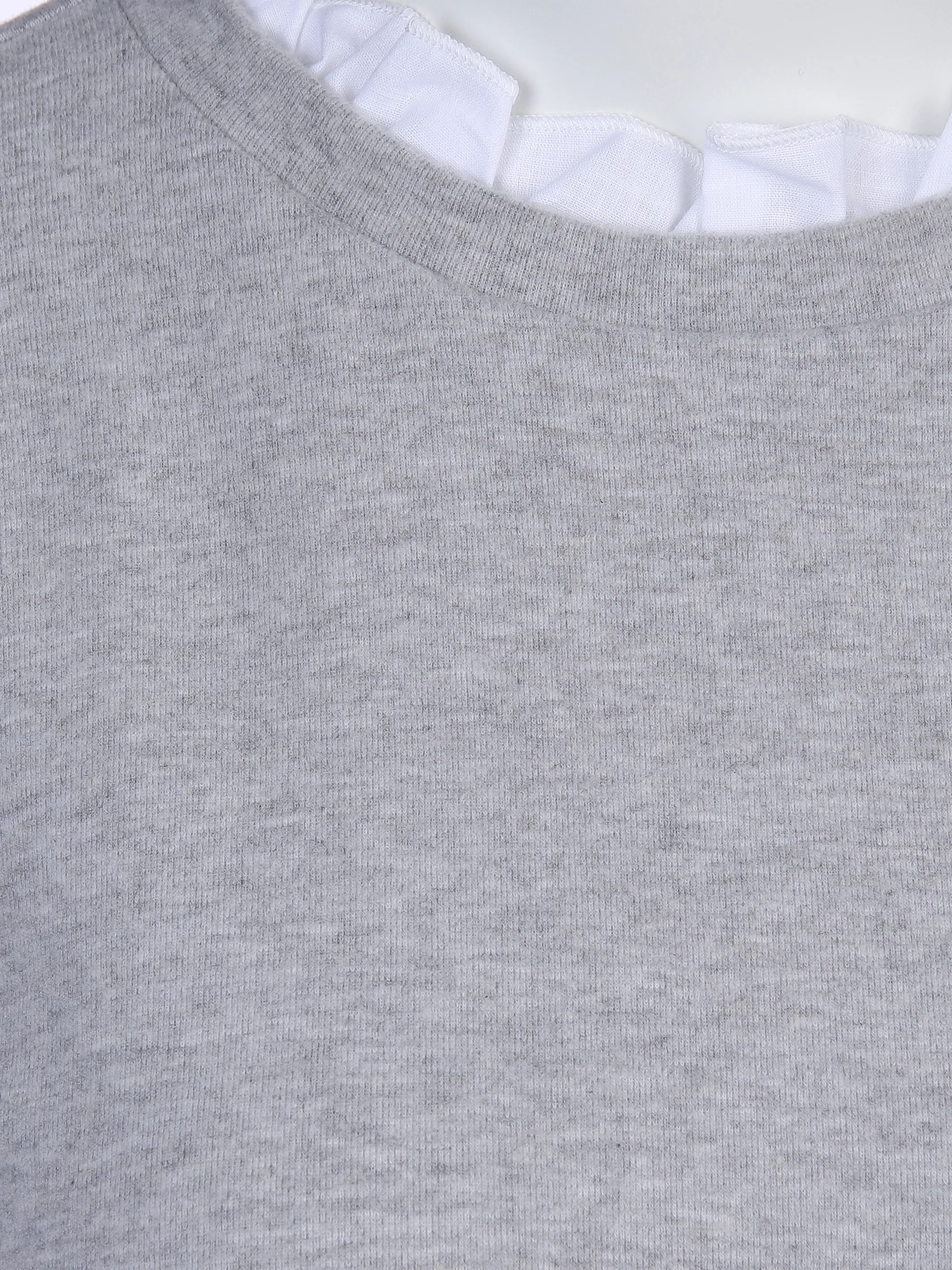 Damen Sweatshirt mit Blusenkragen